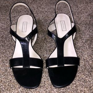 Nordstrom leather Heels 9.5 NWOT